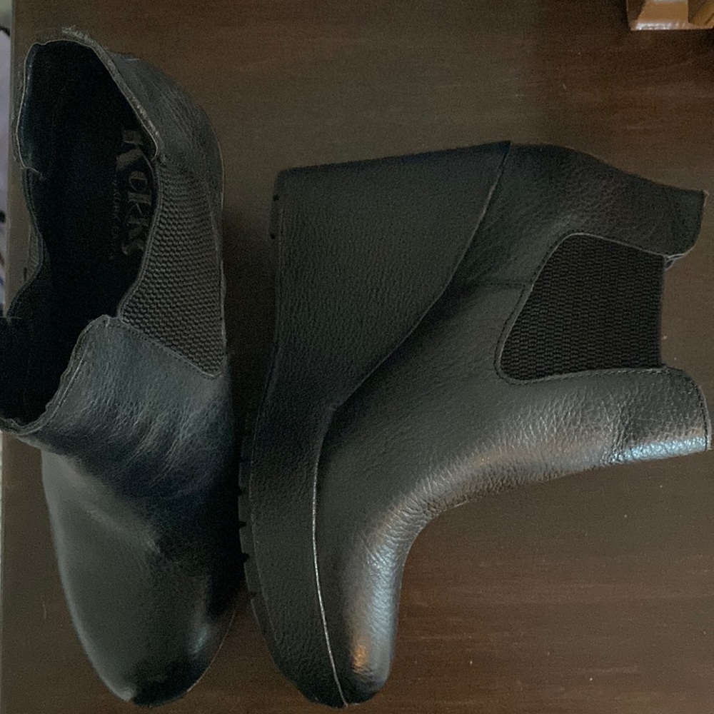 Black Leather Booties